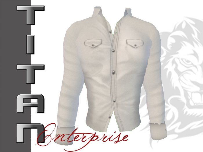 [TE] Military Shirt LS - White