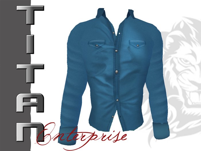 [TE] Military Shirt LS - Blue