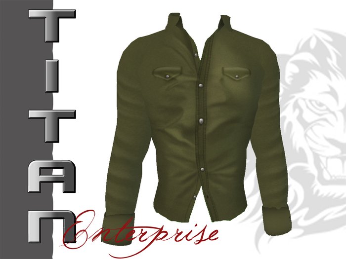[TE] Military Shirt LS - Olive