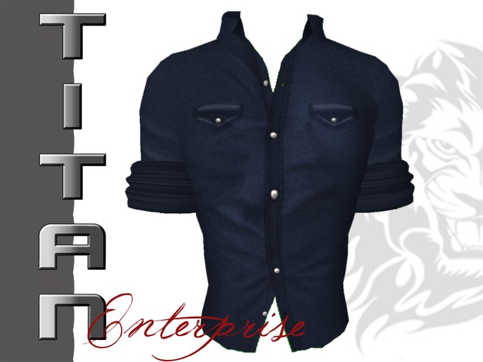 [TE] Military Shirt SS - Navy