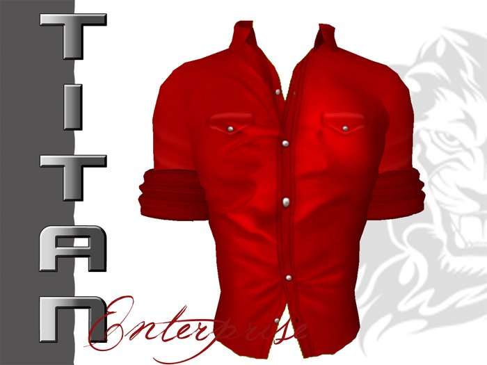 [TE] Military Shirt SS - Red