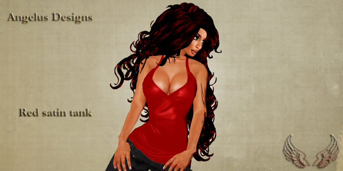 red satin tank