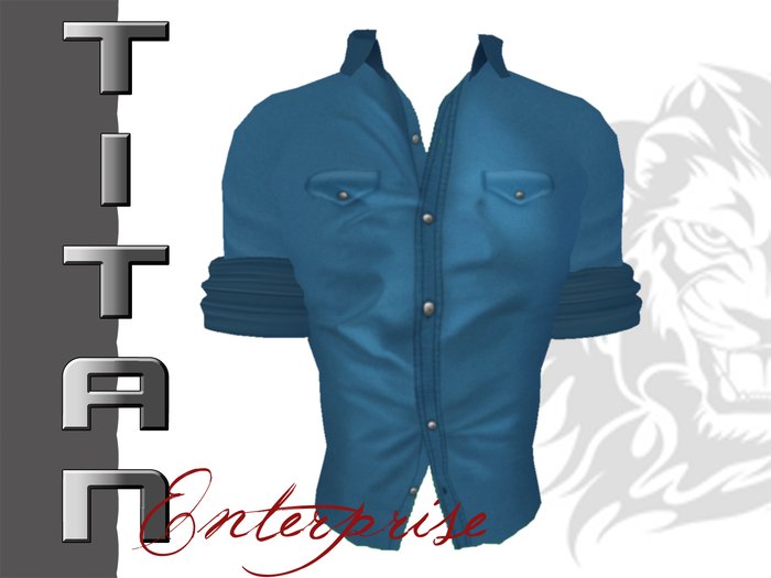 [TE] Military Shirt SS - Blue