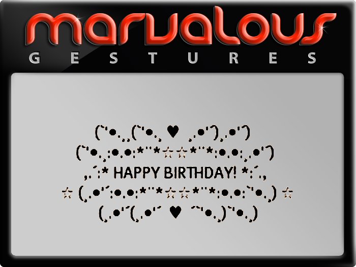 HAPPY BIRTHDAY GESTURE