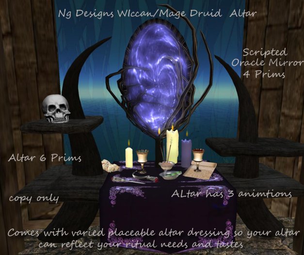 Ng Designs Wiccan or Mage Altar