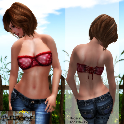 Lacey Gingham Top Red