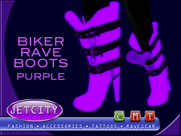 JETCITY - Biker Rave Boot > PURPLE
