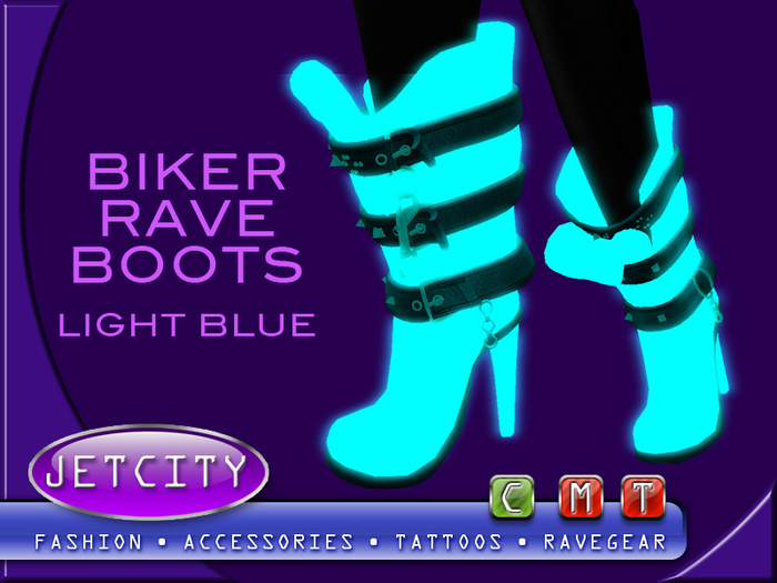 JETCITY - Biker Rave Boot > LIGHT BLUE