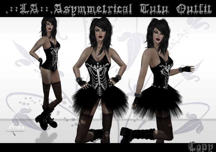 .::LA::.Asymmetrical Tutu Outfit With Boots