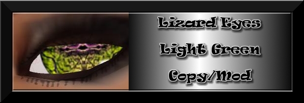Lizard Eyes - Light Green
