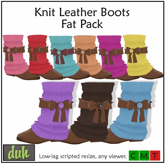 Duh Knit Leather Boot Fat Pack