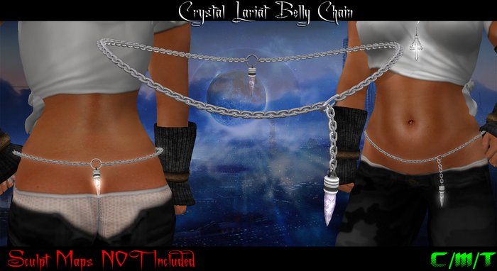 Crystal Lariat Belly Chain Boxed 