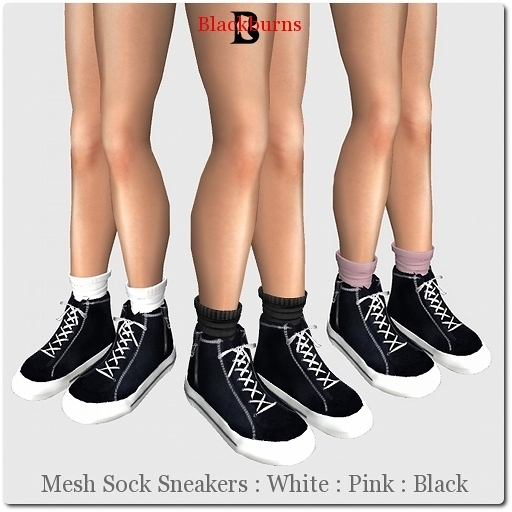Mesh High Top Sneakers with Socks