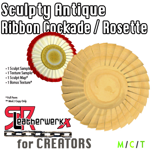 *SRL - Sculpty Ribbon Cockade / Rosette (box)