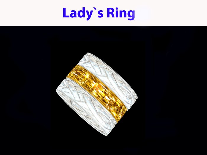 Celtic silver-gold womens ring