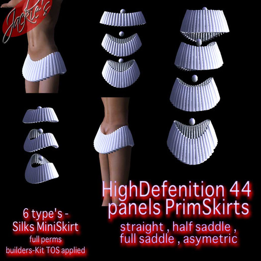 Full Perm High Density Mini Skirts, prim skirt Design & Construction kit XSL