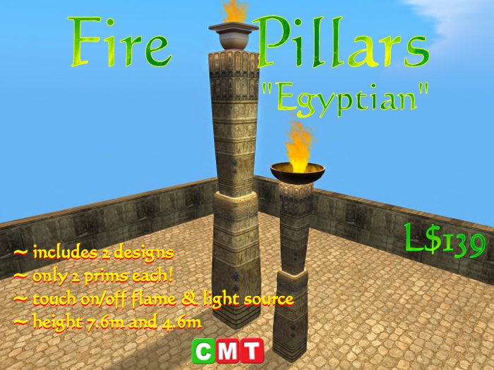 Fire Pillars - Egyptian