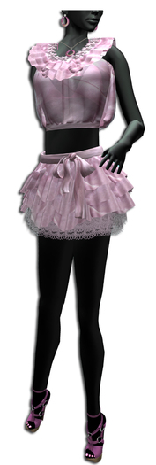((Crystal Line))"COCO"mini dress SET(pink)