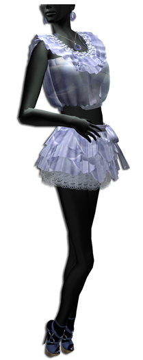 ((Crystal Line))"COCO"mini dress SET(lightblue)