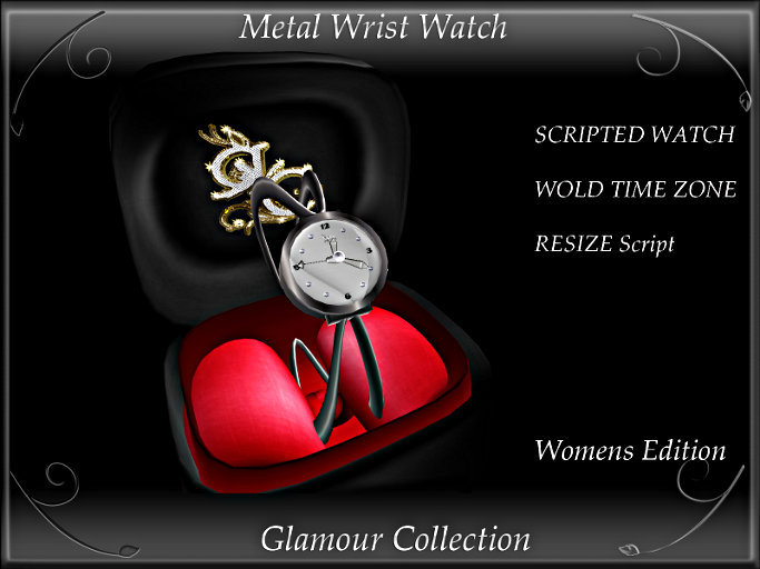 Glamour metal wristwatch