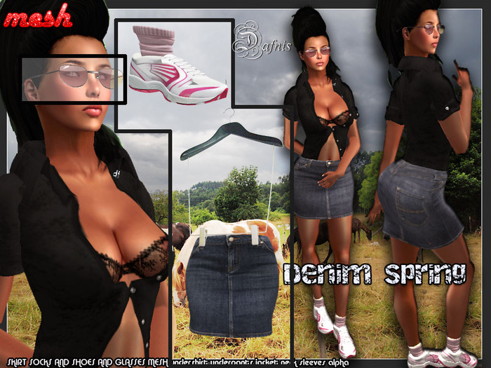 *DAFNIS  MESH Denim Spring