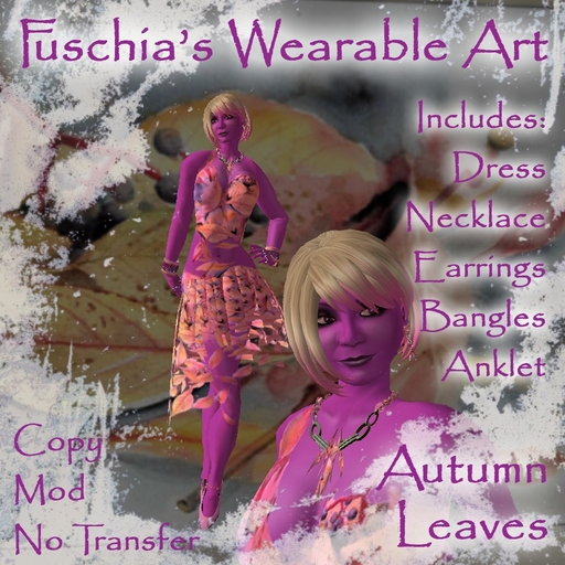 ~ Fuschia ~ Autumn Leaves dress FREE