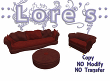 ::Lore's:: Red Leather Living Room Set