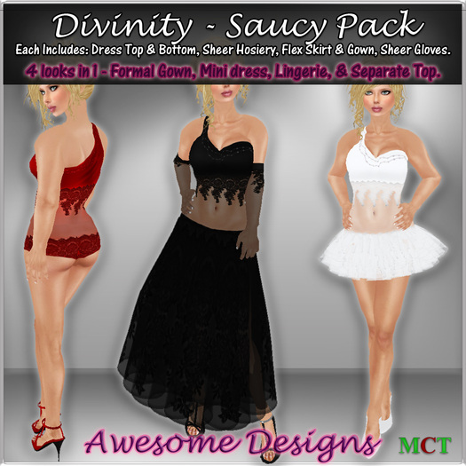 *Awesome Designs Divinity Saucy Pack (3 Sets)