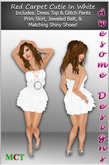 *Awesome Designs Red Carpet Cutie In White