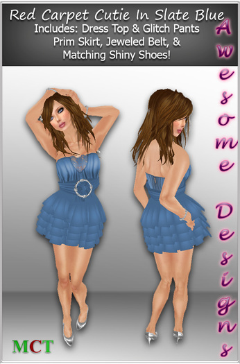 *Awesome Designs Red Carpet Cutie In Slate Blue
