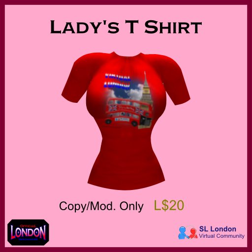 VL London Ladies T Shirt (Red)