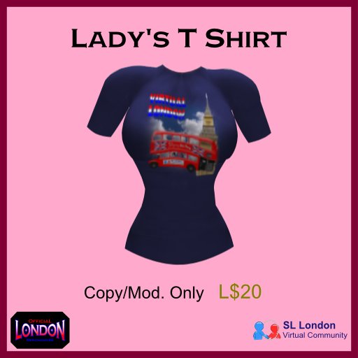 VL London Ladies T Shirt (Blue)