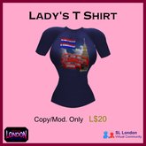 VL London Ladies T Shirt (Blue)