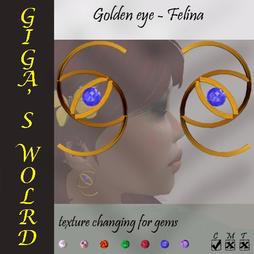 Golden eye earrings - Felina