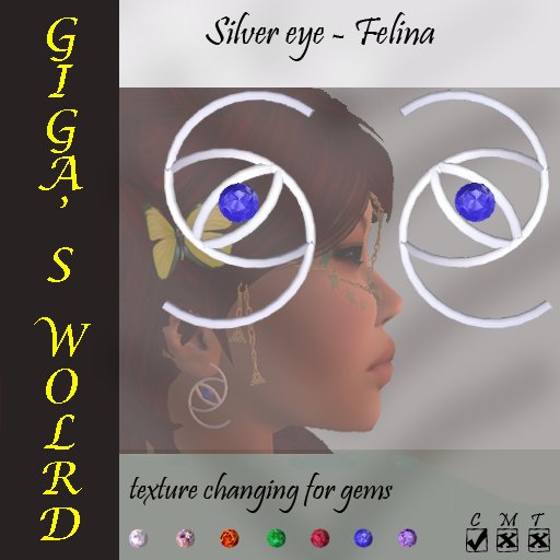 Silver eye earrings - Felina