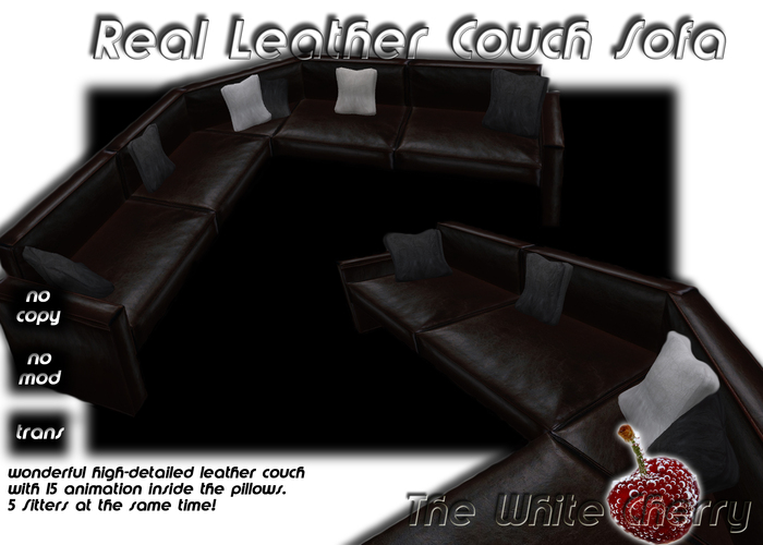 [TWC] Real Leather Sofa Couch (boxed)