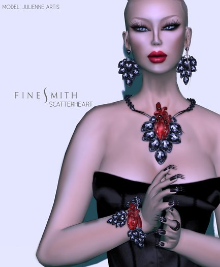 F I N E S M I T H-  ScatterHeart - Black