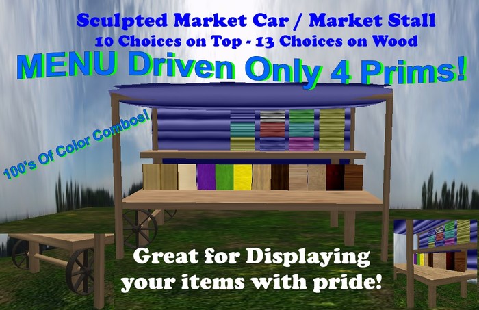Menu Sculpted Market Cart Car Market stall NC/MOD ★On SALE Today★