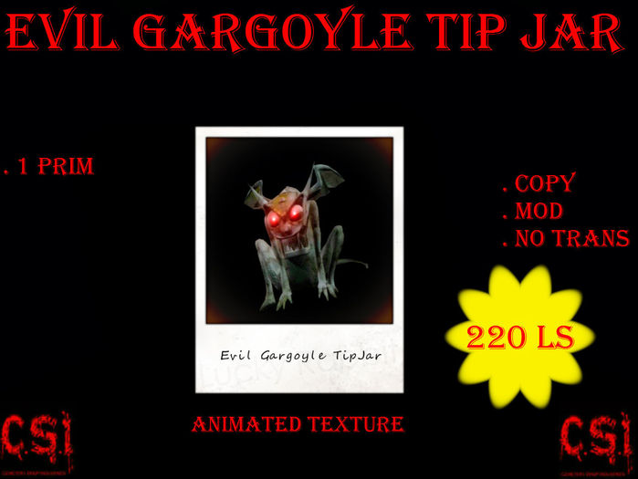 Evil Gargoyle Tip Jar (box)