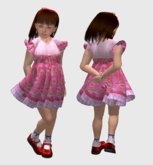 Pricesaver -  Little girls dress - pink rose babydoll