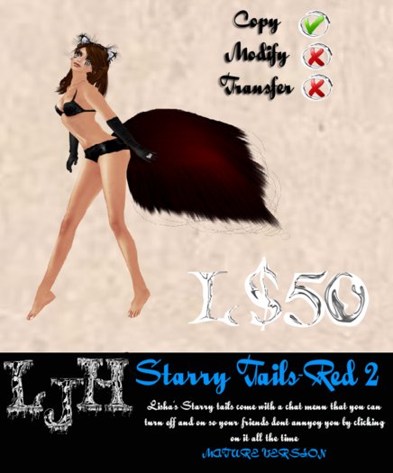 [LJH] Lisha's Starry Tail RED 2 MATURE Version