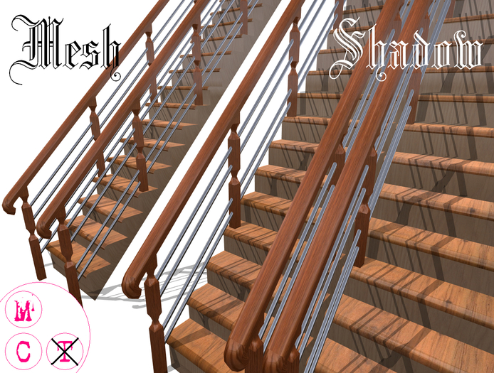 Stairs Shadow Mesh System - Good apply (use) the texture - Realistic Design Details KIT