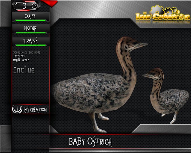 Baby Ostrich Full Perm 