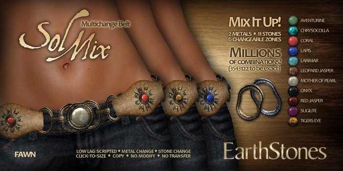 EarthStones Sol Mix Belt - Fawn (BOX)