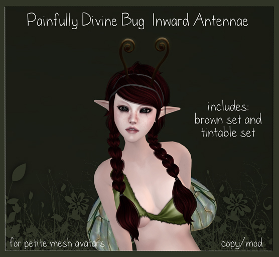 Painfully Divine Inward Antennae Set for Petites Mesh Avatars