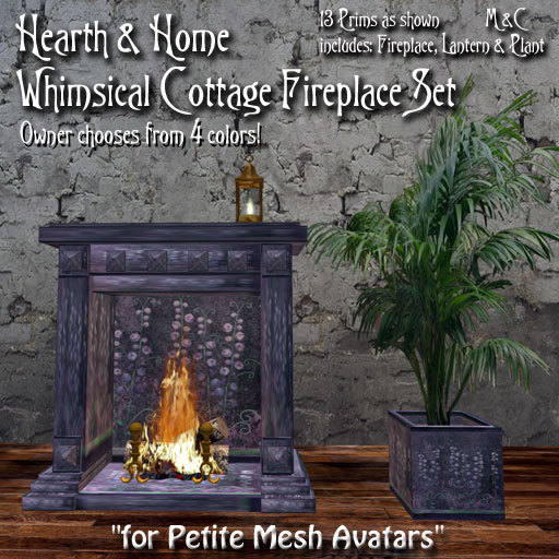 ~H&H~ Petite Whimsical Cottage Fireplace Collection
