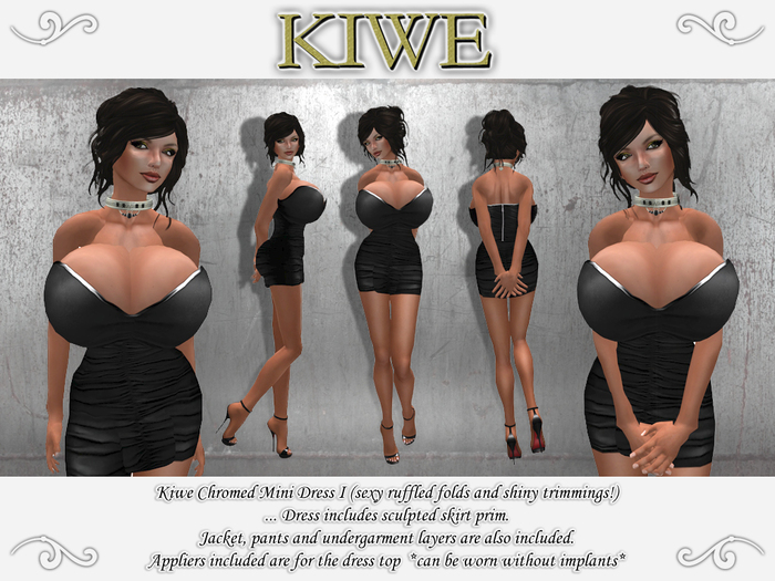 Kiwe Chromed Mini Dress I (black) for Prim B's
