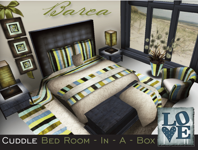 Barca menu driven Love and Cuddle Bed, Room-In-A-Box