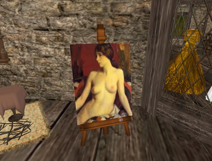 (SD)Artist easel{v3}..nude