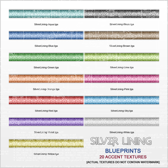 Second Life Marketplace - [VS] 13 Silver Lining Ribbon Textures
